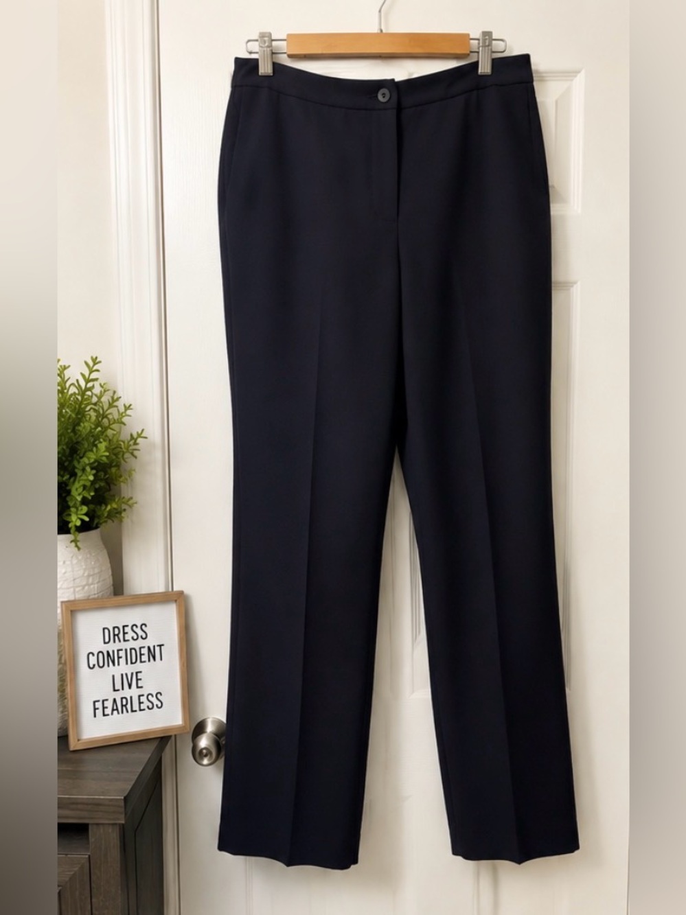 Nygård Collection Petites Classic Dress Pants – Size 10 – Navy